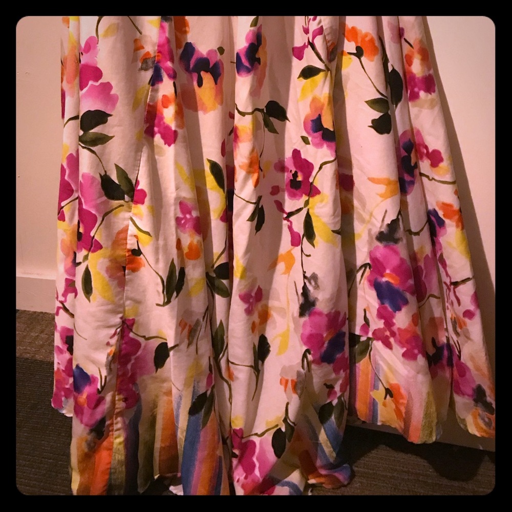 Long flowing floral skirt